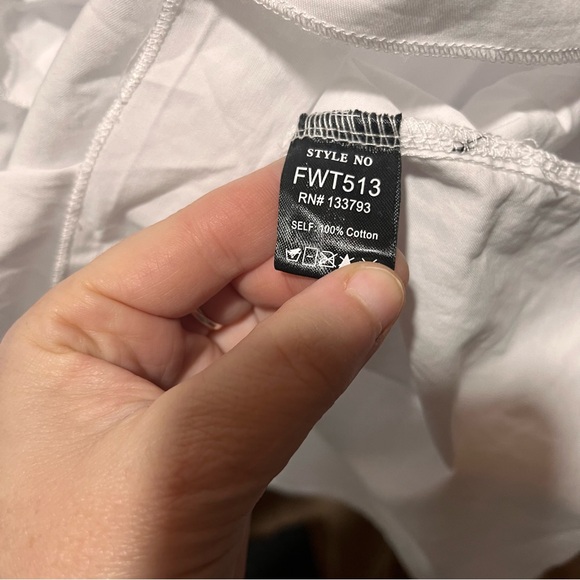 POL White Ruffled Blouse Victorian Cottagecore Small - Picture 6 of 9